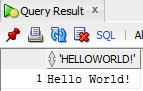 Hello World z dual w SQL Developer