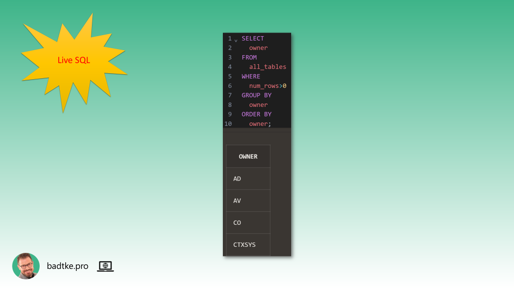 Użycie klauzuli GROUP BY razem z klauzulą ORDER BY